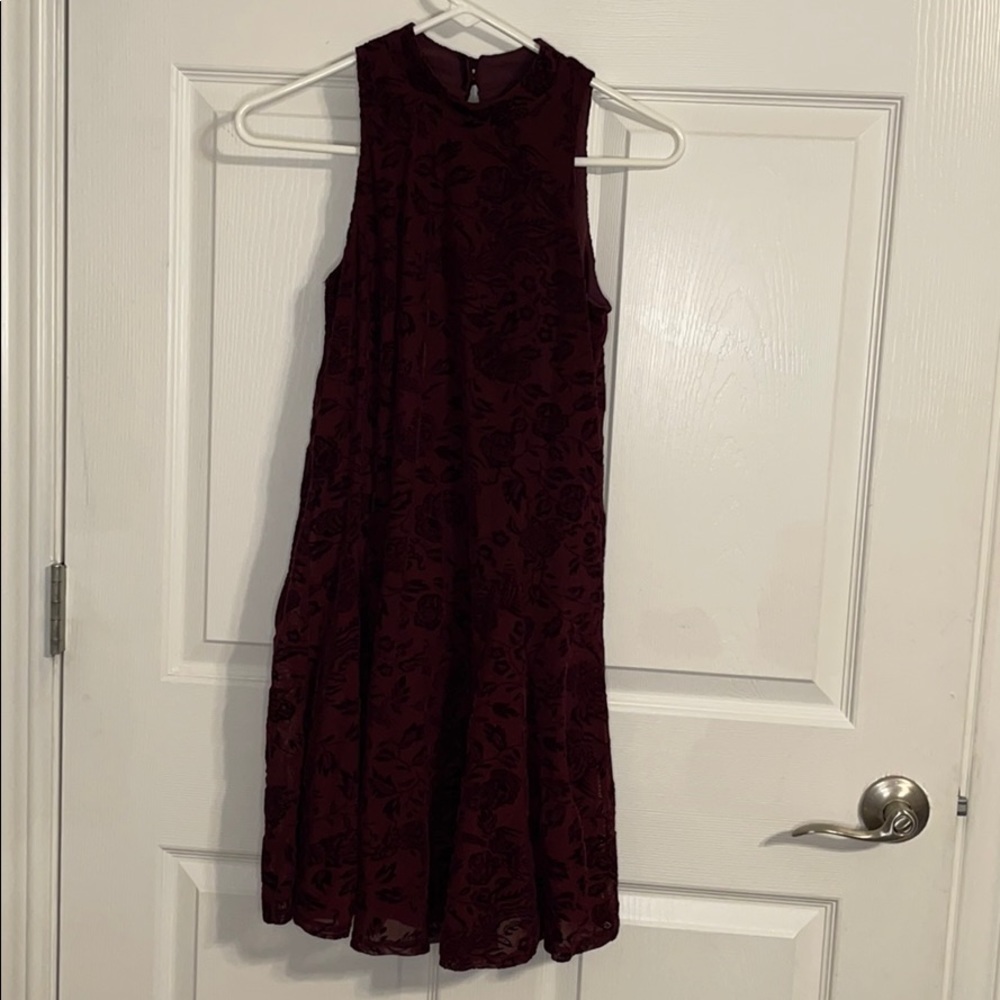 dark purple with detail dress